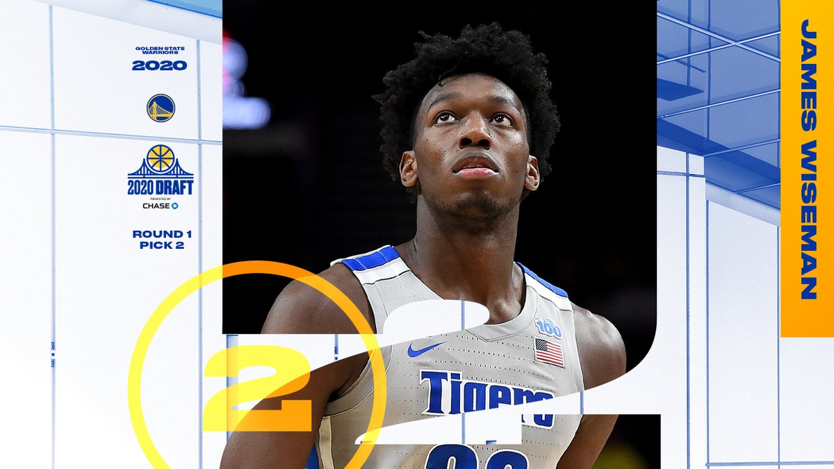 2020 NBA Draft: Warriors Draft James Wiseman with No.2 overall Pick