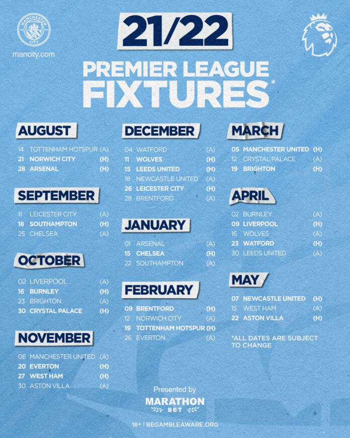 Premier League Fixtures 21/22 - Premier League fixtures 2021/22: Full