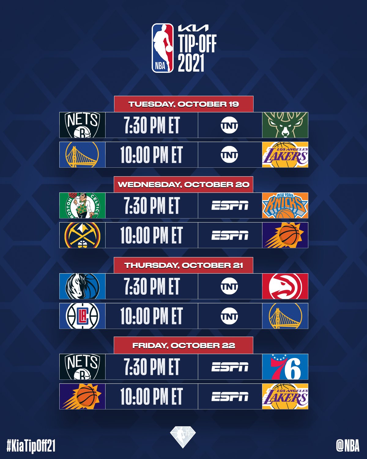 NBA Releases Opening Week And Christmas Day Schedule For New Season.