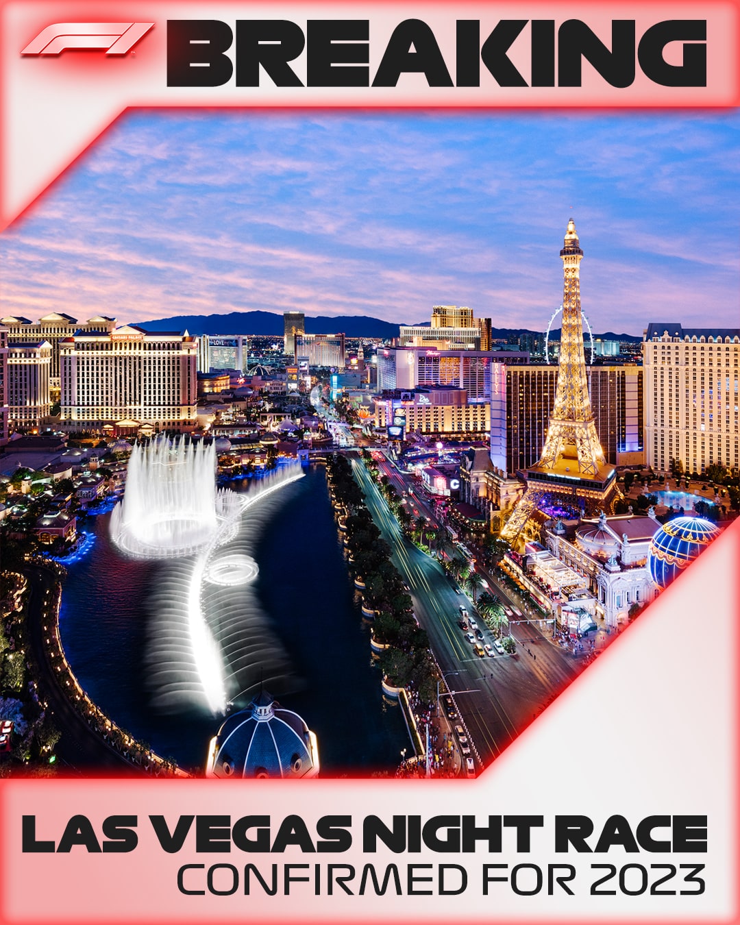 Formula 1 Las Vegas Grand Prix - City Of Lights- 2023 Large Poster